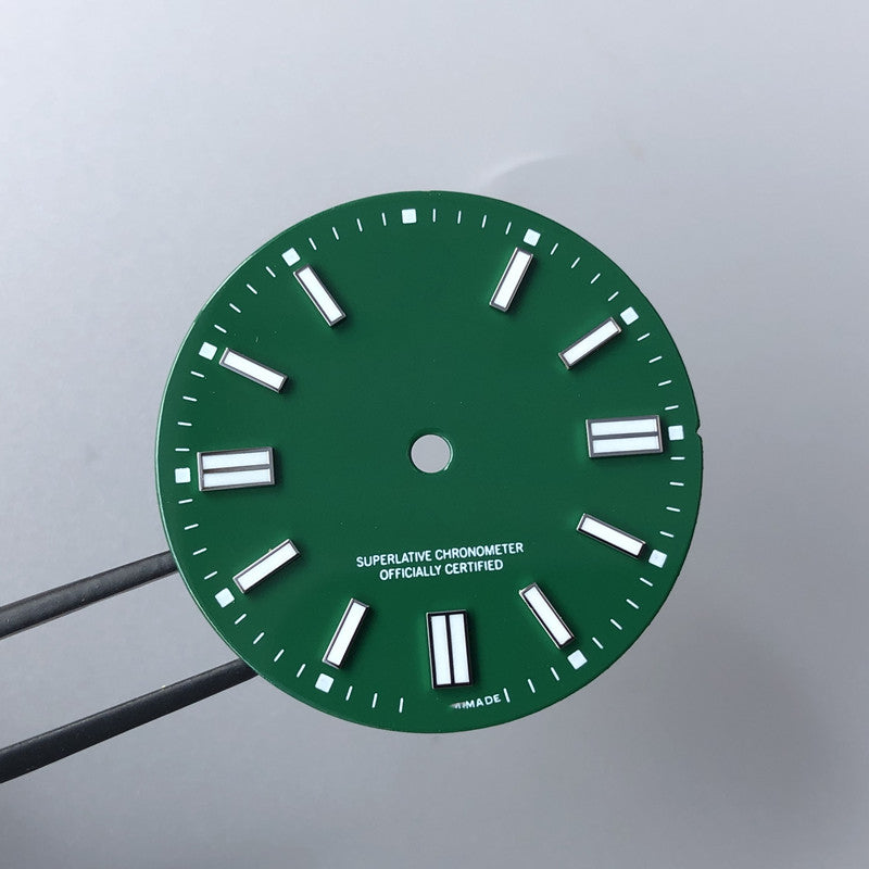 GREEN RLX DIAL WITH LOGO AND CROWN 28.5MM NH35