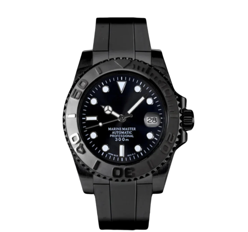 No.17 WATCH MOD MARINER | FULL BLACK | SILICONE STRAP