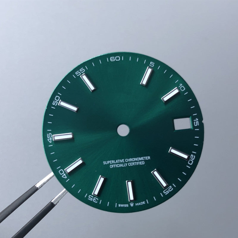 GREEN COLOW RLX DIAL WITH LOGO AND CROWN 28.5MM