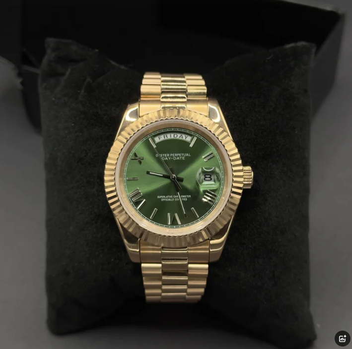 No.42 WATCH MOD JUST ROMAN | DATE | ROSE GOLD GREEN