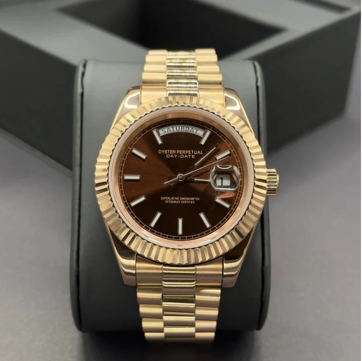No.44 WATCH MOD JUST | DATE | ROSE GOLD CHOCOLATE