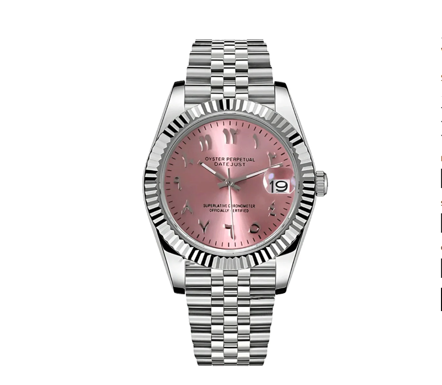 No.49 WATCH MOD JUST ARABIC DIAL PINK