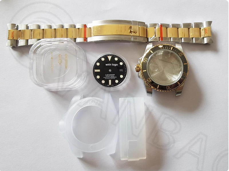 40mm Black Water Ghost Green Water Ghost Full Case Compatible with 3135 Movement