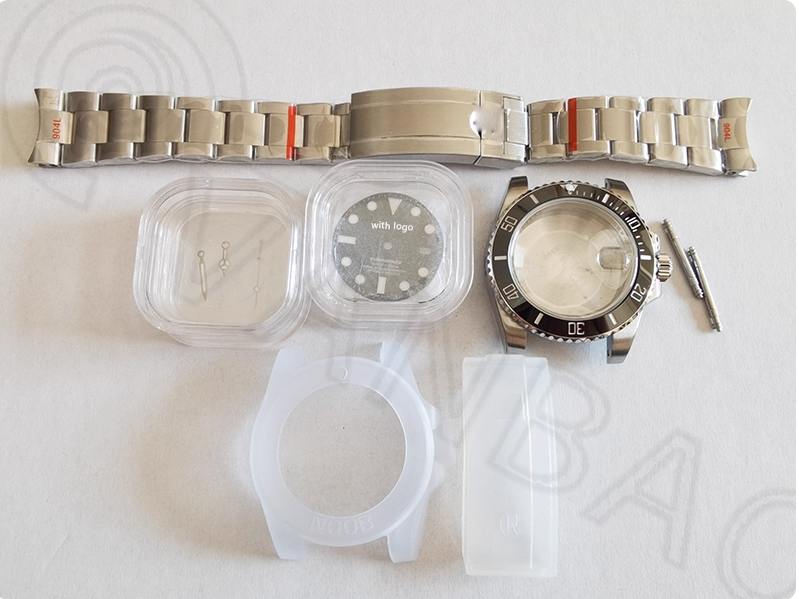 40mm Black Water Ghost Green Water Ghost Full Case Compatible with 3135 Movement