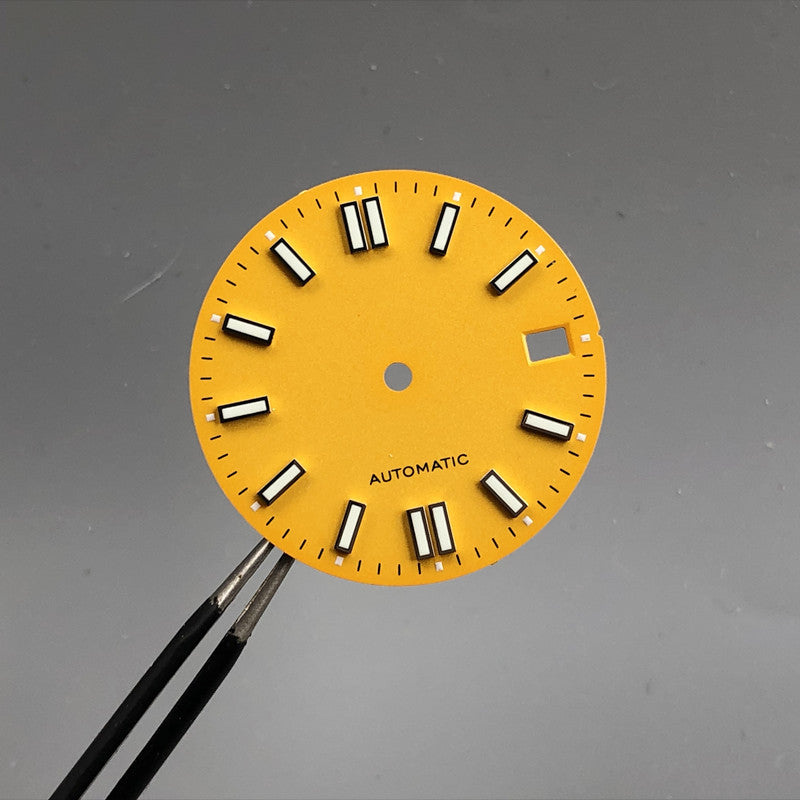 c13 yellow dial with s logo