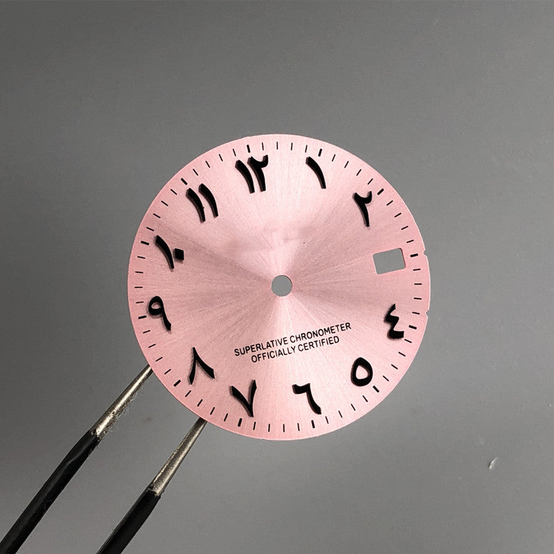 C4 pink dial with s logo nh35 movement