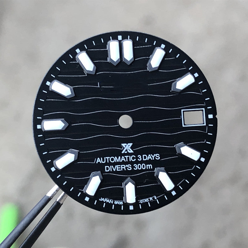 P4 black dial with s logo