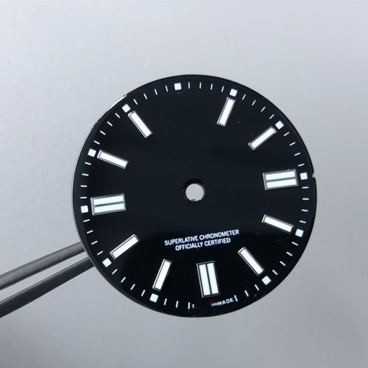 BLACK COLOW RLX DIAL WITH LOGO AND CROWN 28.5MM NH35