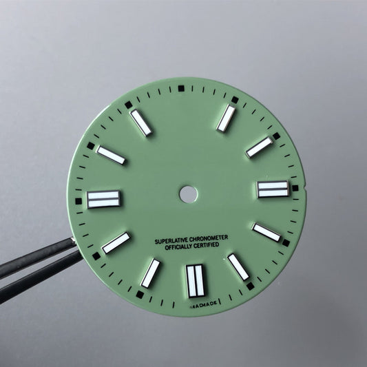 GREEN RLX DIAL WITH LOGO AND CROWN 28.5MM NH35