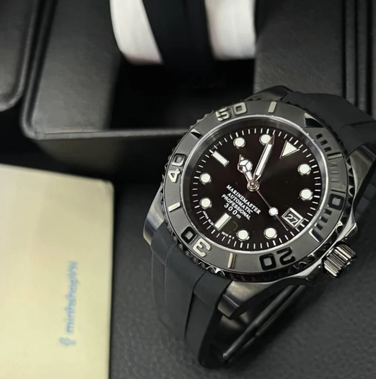 No.17 WATCH MOD MARINER | FULL BLACK | SILICONE STRAP