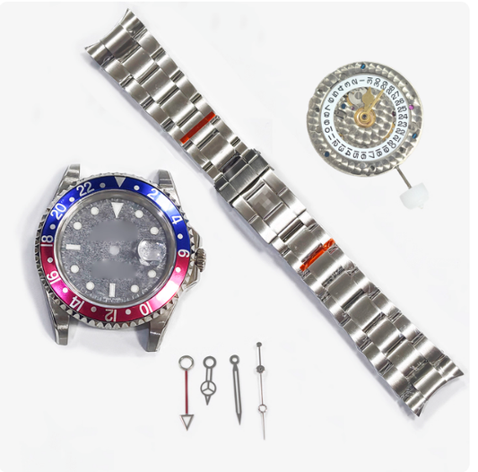 Vintage GMT16710 case set compatible with 3186 movement