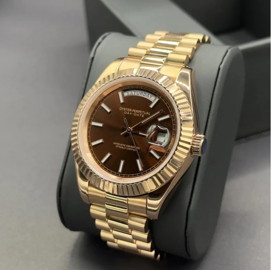 No.44 WATCH MOD JUST | DATE | ROSE GOLD CHOCOLATE