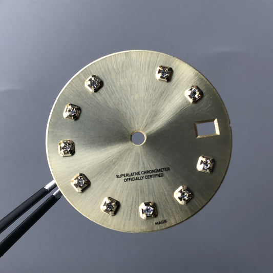 GOLDEN COLOW RLX DIAL WITH LOGO AND CROWN 28.5MM NH35