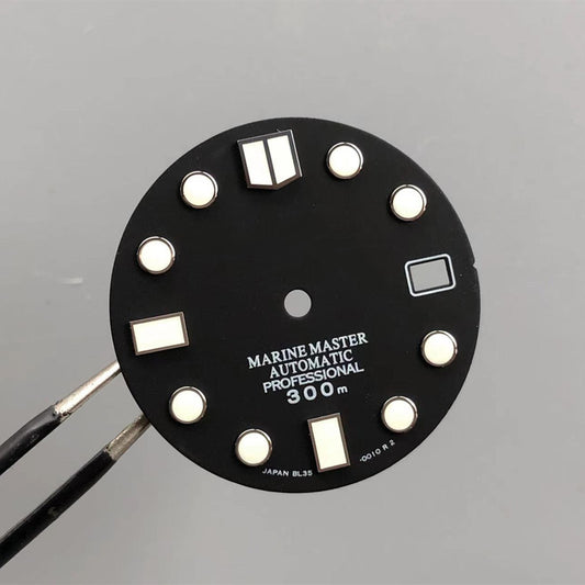 20.2 black silver dial with s logo 28.5mm