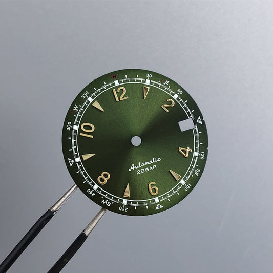 7.1 green dial with s logo