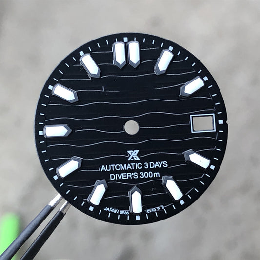 P4 black dial with s logo